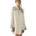Free People Dresses | Free People Baby Blues Shirtdress Embroidered Western Country Dress Sz Xs | Color: Blue/Cream | Size: Xs