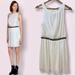 Zara Dresses | 2/&20 Zara Trafaluc Sequin Waist Dress Size M Ivory White | Color: Gray/White | Size: M