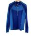 Athleta Sweaters | Athleta Blue Sweater Half Zip Pullover Striped | Color: Blue | Size: L
