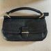 Coach Bags | Coach Madison Rare Pebbled Leather Top Handle Clutch Small Bag Black Teal | Color: Black/Blue | Size: Os