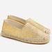 J. Crew Shoes | J. Crew Made-In-Spain Espadrille Flats In Metallic Canvas | Color: Gold | Size: 7