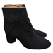 Madewell Shoes | Madewell The Esme Bow Boot In Suede Black Ankle Bootie Block Heel Size 8 | Color: Black | Size: 8