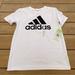 Adidas Shirts & Tops | Adidas Boys White Short Sleeve T-Shirt Size Small 8 Brand New With Tags | Color: Black/White | Size: S(8)