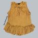 American Eagle Outfitters Tops | American Eagle Babydoll Top Size Medium | Color: Gold | Size: M