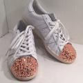 Adidas Shoes | Adidas Superstar 80s Metal Toe 3d (White/Copper) | Color: White | Size: 7.5