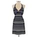 Athleta Swim | Athleta Encinitas Tara Black Striped Halter Swim Dress | Color: Black/White | Size: 34 B/C