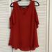 Torrid Tops | Cold Shoulder Blouse | Color: Orange/Red | Size: 2x