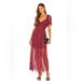 Free People Dresses | Free People Revolve Dear Jane Lace Midi Dress In Roan Rouge | Color: Pink | Size: Various