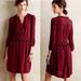 Anthropologie Dresses | Anthropologie Maeve Galan Tasseled Shirt Dress Size Medium P | Color: Black/Red | Size: Mp