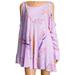 Free People Dresses | Free People Clear Skies Lavender Floral Cold Shoulder Tunic Dress S | Color: Purple | Size: S