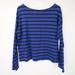 Levi's Tops | Levi's Blue And Black Striped Long Sleeve Shirt With Silver Tie Size Medium Nwt | Color: Black/Blue | Size: M