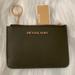 Michael Kors Accessories | Michael Kors Saffiano Leather Coin, Card, Key Wallet In Olive | Color: Gold/Green | Size: Os
