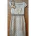 Anthropologie Dresses | Anthropologie Floreat Womens Sleeveless Cap Knee Length Dress Size 0 Gorgeous! | Color: Cream/Gold | Size: 0