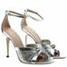 Gucci Shoes | Gucci Crawford Strap Heels/Sandals Silver Napa Leather Size 8 Us/ 38 Italy $980 | Color: Silver | Size: 8