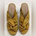 Madewell Shoes | Madewell Women's The Sari Crisscorss Sandal Block Heel Size 7 Cider Mustard | Color: Gold/Yellow | Size: 7