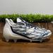 Adidas Shoes | Adidas Adizero Football Cleats White/Navy Blue Shoes Gz6912 Men's Size 12 | Color: Blue/White | Size: 12