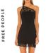 Free People Dresses | Free People Black Lace Premonitions Mini Dress Stretch Bodycon | Color: Black | Size: Xs