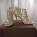 Anthropologie Shoes | Klub Nico Open-Toe, Lattice Booties, Size 10. New | Color: Tan | Size: 10