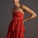 Anthropologie Dresses | Anthropologie Maeve Strapless Lace Mini Dress Nwt | Color: Red | Size: M