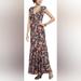 Anthropologie Dresses | Anthropologie Leifsdottir Bruna Silk Floral Maxi Dress Size 0 | Color: Blue/Orange | Size: 0