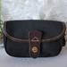 Dooney & Bourke Bags | Dooney & Bourke Twill Canvas Flap Wristlet Leather Trim Wallet | Color: Black | Size: Os