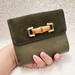 Gucci Bags | Gucci Vintage Horsebit Bamboo Suede Compact Trifold Wallet | Color: Green | Size: Os