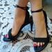 Gucci Shoes | Gucci Black Leather Ankle Tie Heel Sandals Size 8b | Color: Black | Size: 8