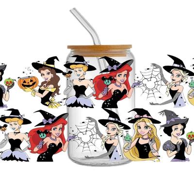 Disney Design | 5/$15 Disney Princess Halloween Cup Stickers Wrap | Color: White | Size: Os