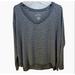 American Eagle Outfitters Tops | American Eagle Women's Grey Striped Soft & Sexy Long Sleeve Tee S | Color: Gray/White | Size: S