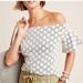 Anthropologie Tops | Anthropologie Eri + Ali Lyra Off The Shoulder Polka Dot Blouse I Size Small | Color: Gray | Size: S