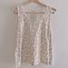 Anthropologie Tops | Anthropologie Meadow Rue Ivory Gold Sequin Pleated Blouse Top Tank - Medium | Color: Cream/Gold | Size: Mp