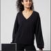 Athleta Tops | Athleta Seasoft V Neck Sweatshirt Black Sz | Color: Black | Size: Xs