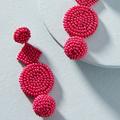 Anthropologie Jewelry | Anthropologie Beaded Pink Mosiac Earrings | Color: Pink | Size: Os
