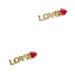 Kate Spade Jewelry | Kate Spade Double Love, Love You Mini Gold Stud Earrings | Color: Gold/Pink | Size: Os