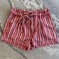 American Eagle Outfitters Shorts | American Eagle Linen Short, Women’s Size 2, Red & White Stripe | Color: Red/White | Size: 2