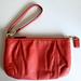 Coach Bags | Coach Leather Wristlet Mini Bag | Color: Red | Size: Os