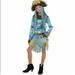 Disney Costumes | Disney Uma Descendants 2 Costume Pirate Dress & Attached Coat M | Color: Blue/Green | Size: Medium 8-10