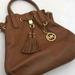 Michael Kors Bags | Michael Kors Mk Designer Brown Leather Satchel/Top Handle Bag Purse Drawstring | Color: Brown/Gold | Size: Os