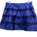 J. Crew Skirts | 100% Silk J. Crew Mini W/Tulle/Lace Trim Sz 10, Lined Side Zip Boack/Navy | Color: Black/Blue | Size: 10