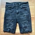American Eagle Outfitters Shorts | American Eagle Outfitters Mens Black Denim Shorts Waist Size 26 | Color: Black | Size: Waist 26