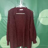 Anthropologie Sweaters | Anthropologie Truly Madly Deeply Gorgeous Open Front Cardigan In Burgundy Sz Xs | Color: Red | Size: Xs