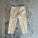 J. Crew Pants & Jumpsuits | Dressy Gold Foil Pattern J Crew Pants | Color: Cream/Gold | Size: 14