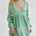 Free People Dresses | Free People Baby Doll Swing Dress | Color: Green | Size: L