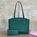 Kate Spade Bags | Kate Spade Monet Leather Large Satchel Handbag&Wallet Jade Green Nwt Authentic | Color: Green | Size: Os