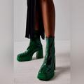 Free People Shoes | Free People Double Stack Platform Boot | Color: Green | Size: 9