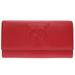 Gucci Bags | Gucci 453390 Gg Embossed Leather Red Two-Fold Long Wallet 076 | Color: Red | Size: Os