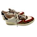 Coach Shoes | Coach City Soles Court Sneaker Red Animal Print Size 9 Euc Designer Shoes | Color: Black/Red | Size: 9