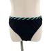 Converse Swim | Converse One Star Stripe Waisted Bikini Swim Bottom Black Size Xl | Color: Black/Green | Size: Xl