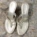 Coach Shoes | Coach Wedge Sandals Size 10 | Color: Silver | Size: 10