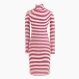 J. Crew Dresses | J Crew Red White Striped Turtleneck Dress Womens Size Small Long Sleeve | Color: Red/White | Size: S